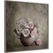 Love and Roses by Cicek Kiral 22-in. W x 22-in. H. Canvas Wall Art Print Framed in Grey